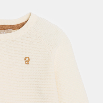 كنزة تريكو بلون أبيض لحديثي...